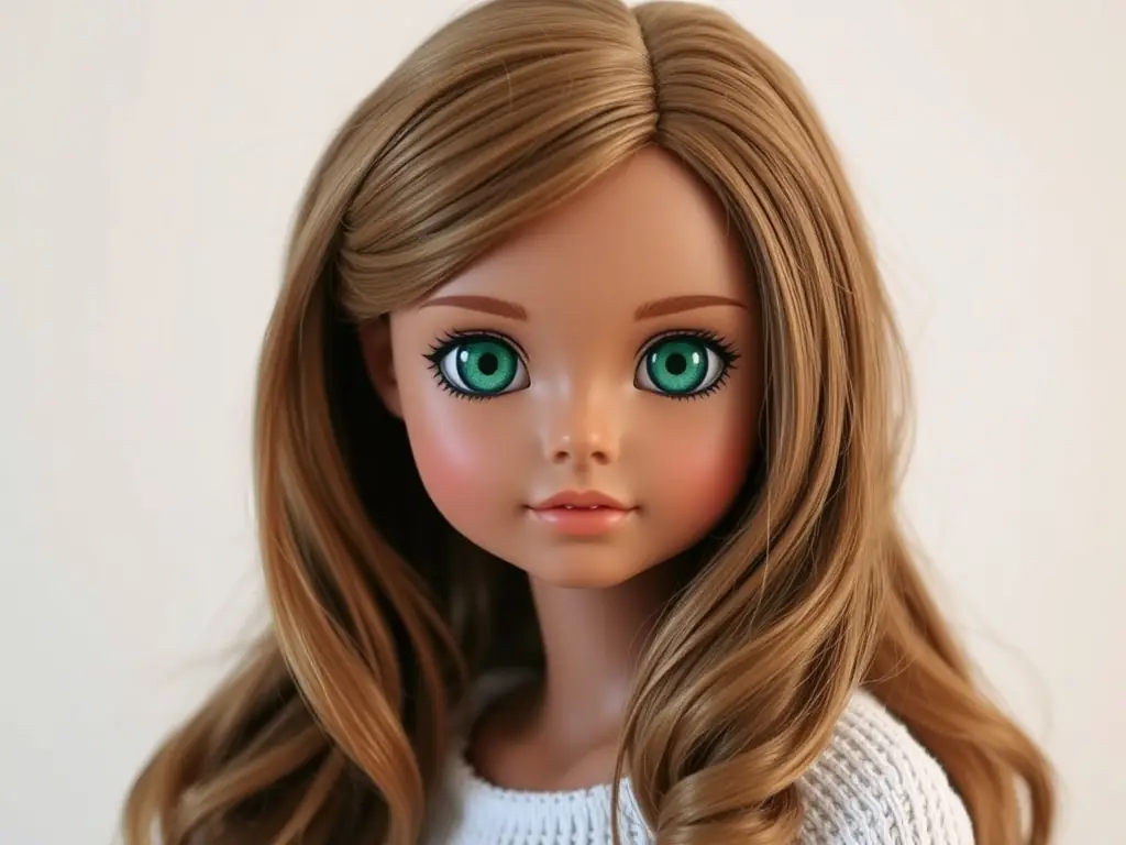 A detailed image of a realistic sex doll's face, emphasizing the intricate details and lifelike features. The focus is on the high-quality materials and craftsmanship that create a realistic and intimate experience.