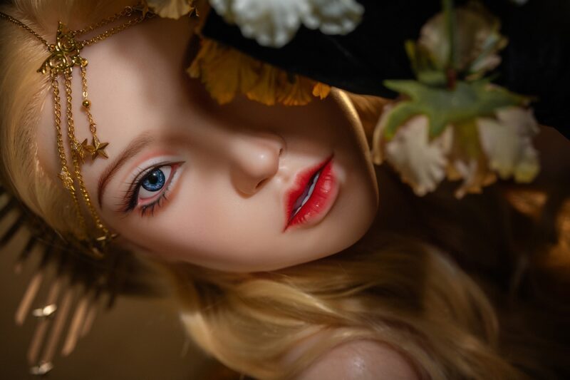 Celestia – 164cm Royal Fantasy Silicone Doll with Halo Crown & Elegant Black Dress - Image 22