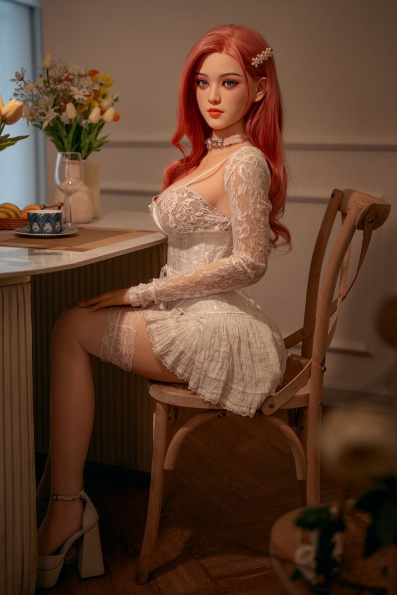 Isadora – 160cm Red-Haired Tea-Loving Silicone Fantasy Doll | Romantic & Refined Companion - Image 17